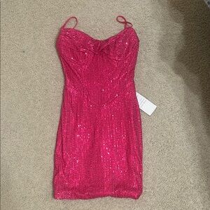 Zara Pink Sequin Mini Dress